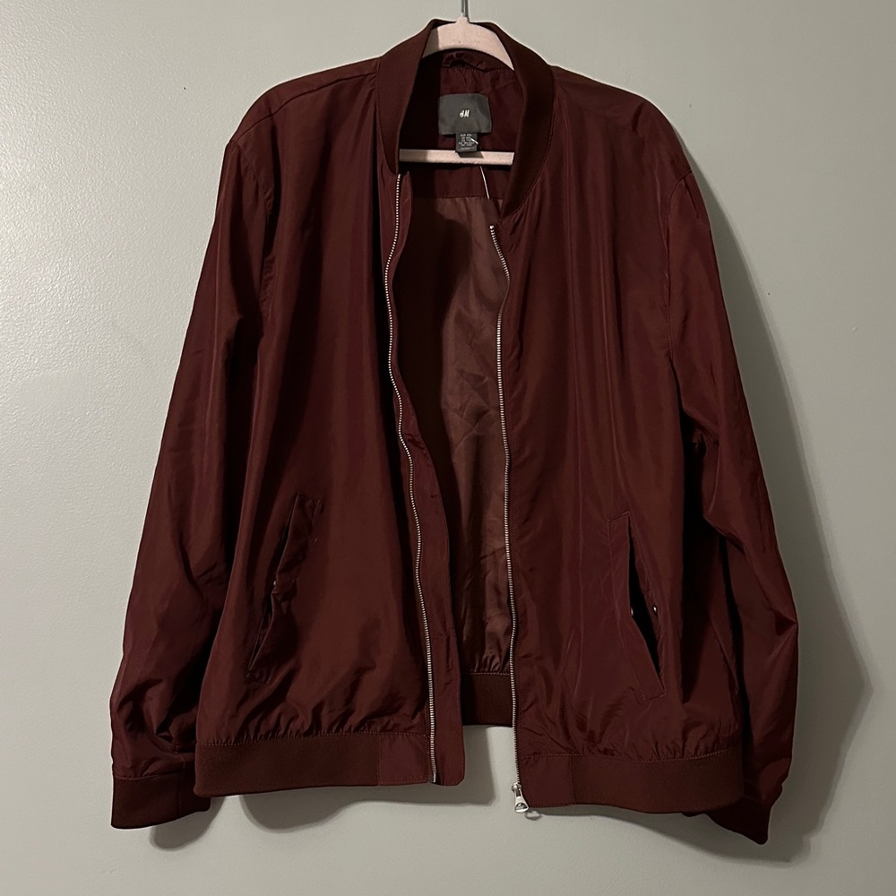 H&M Deep Red Bomber Jacket